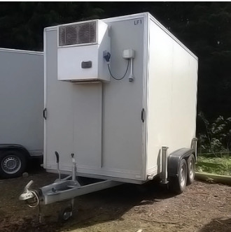 Verkoelde draagbare koelopslagtrailers met 220V spanning en luchtdichte motor